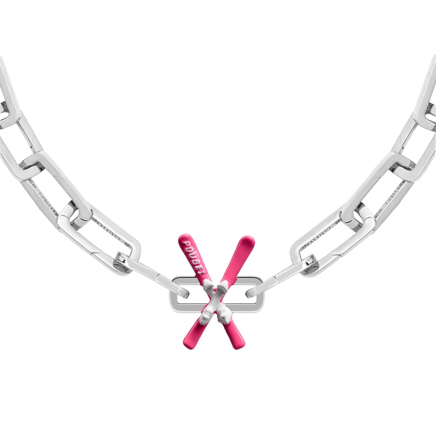 Pink Skis Charm