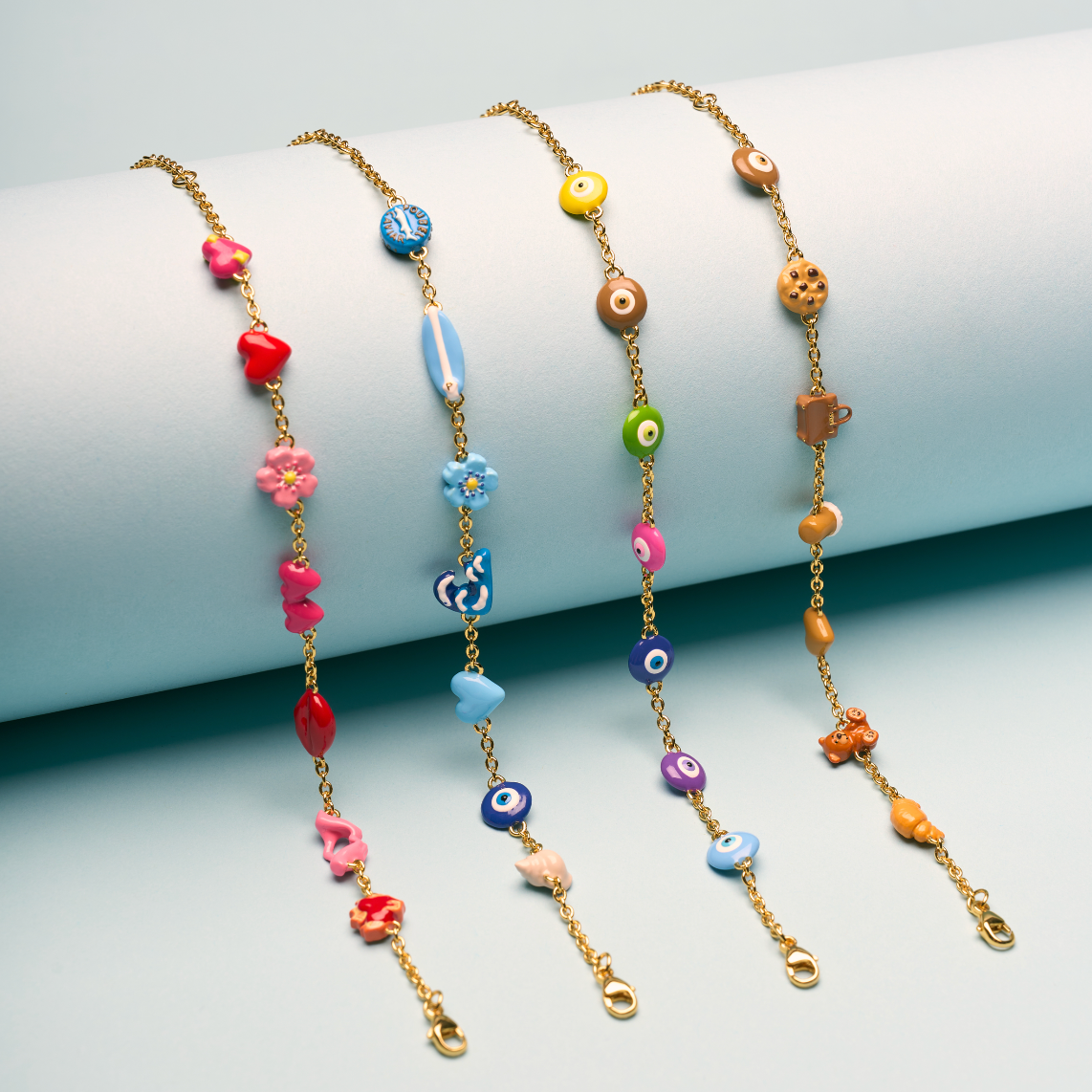 Azure Mini Charm Bracelet (Gold)