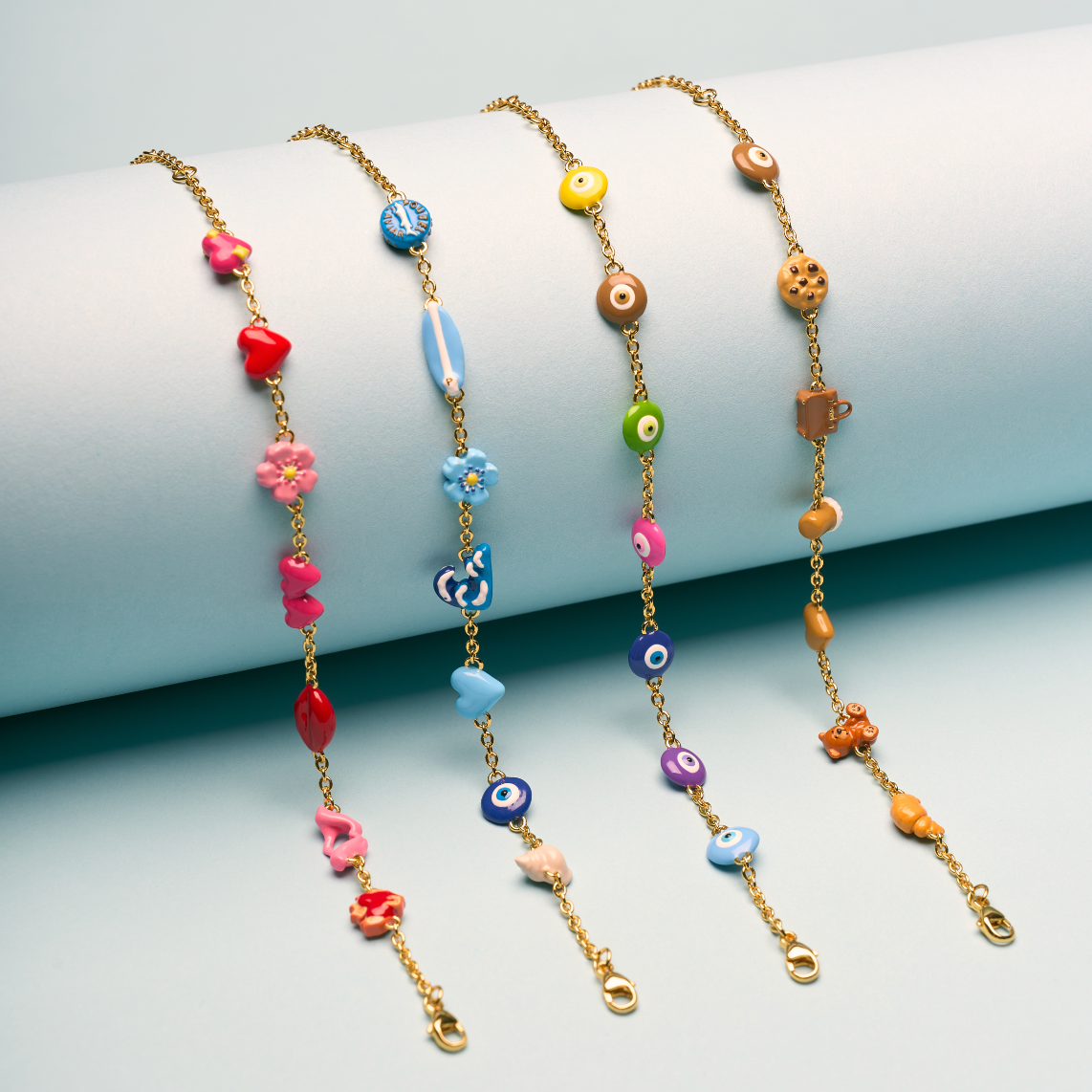 L'Amour Mini Charm Bracelet (Gold)