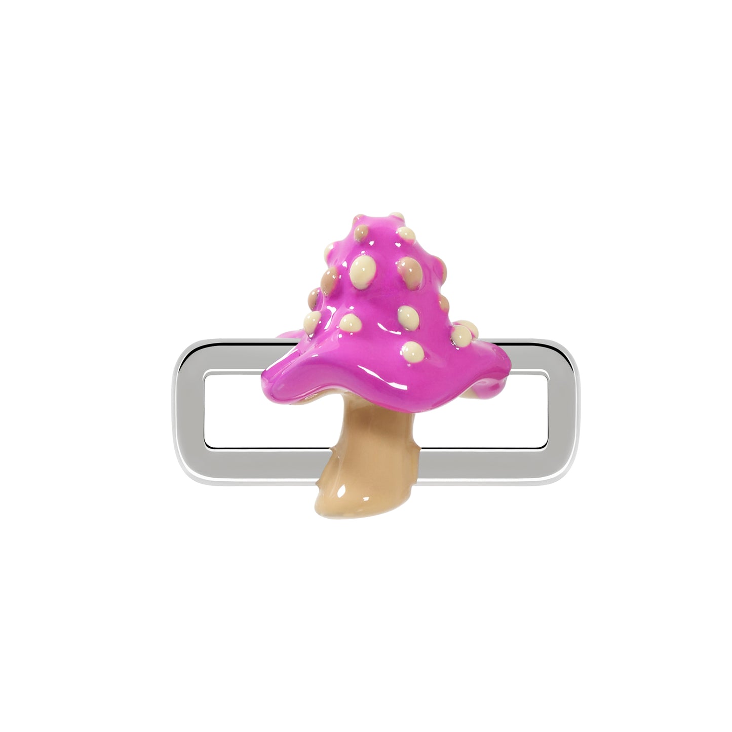 Pink Mushroom Charm