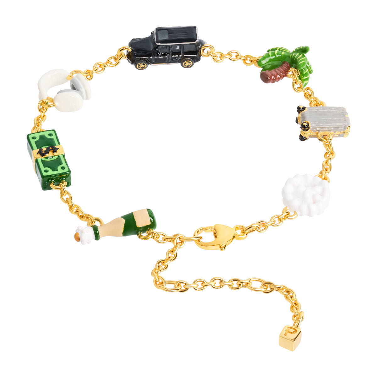 Malibu Mini Charm Bracelet (Gold)