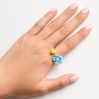 Fleur Bleue Spacer Ring