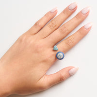 Evil Eye Stoneset Spacer Ring