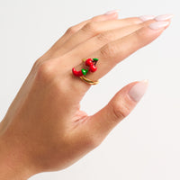 Cherry & Chilli Wrap Ring (Gold)