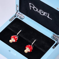Red Mushroom Pendant Earrings