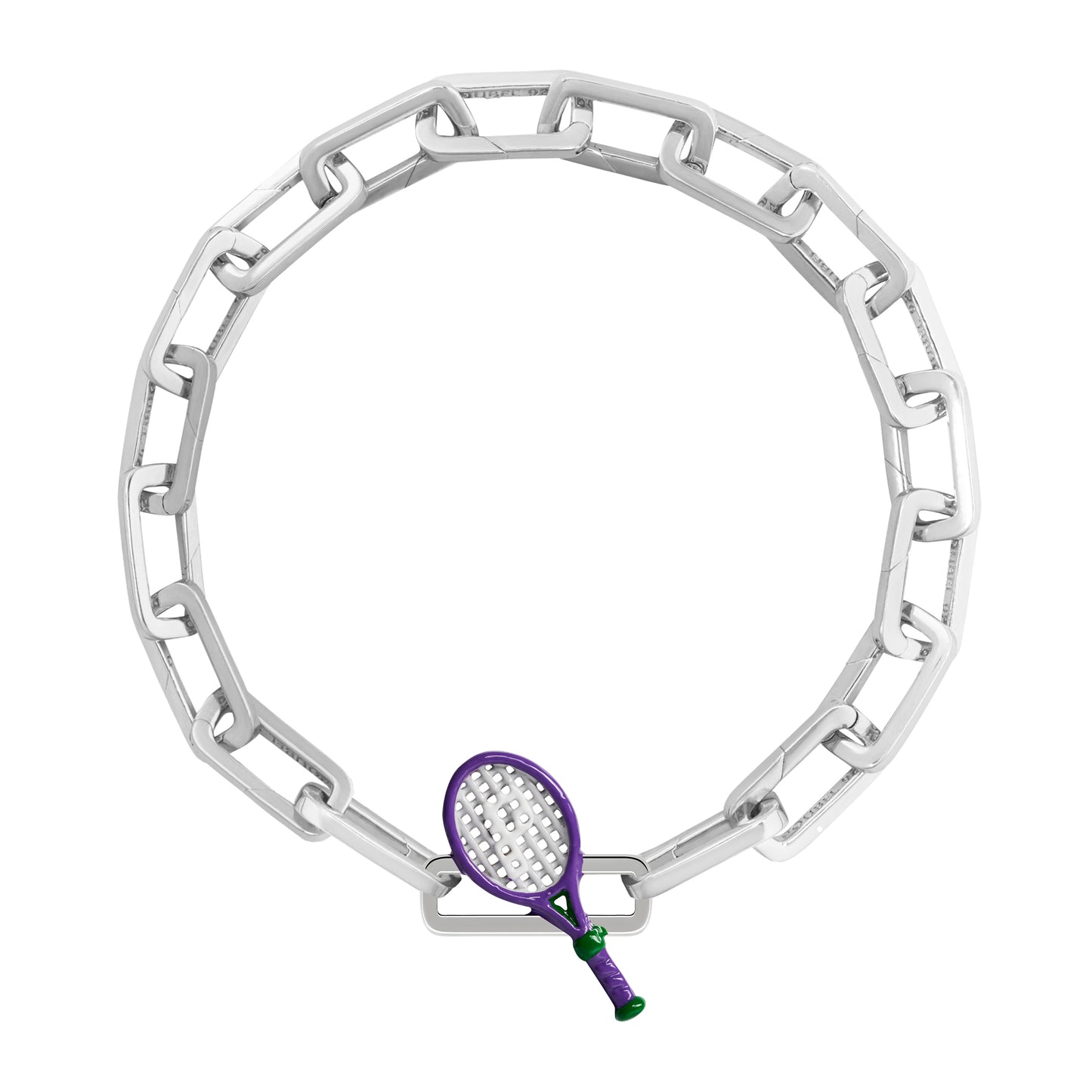 Purple Tennis Racket Charm