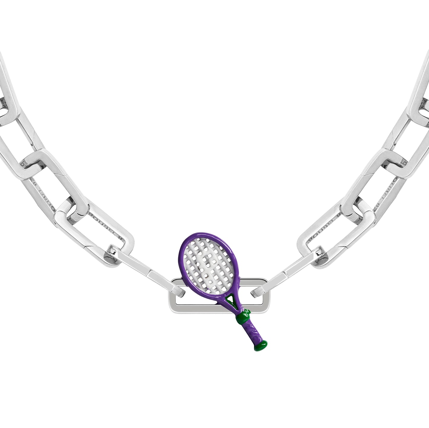 Purple Tennis Racket Charm