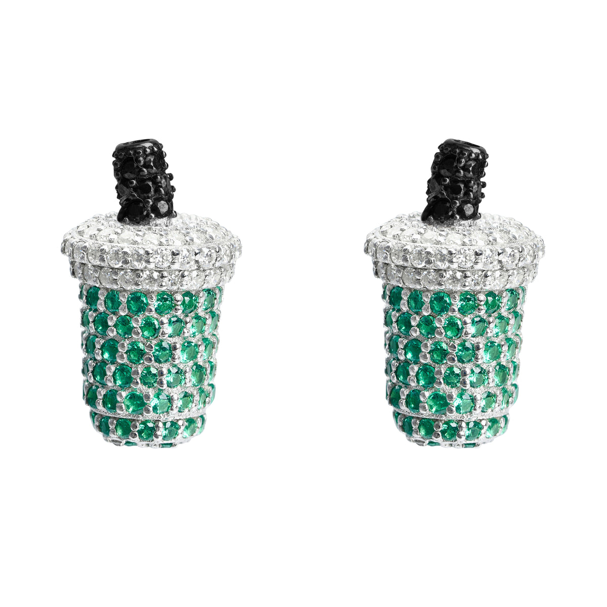 Iced Matcha Stoneset Studs