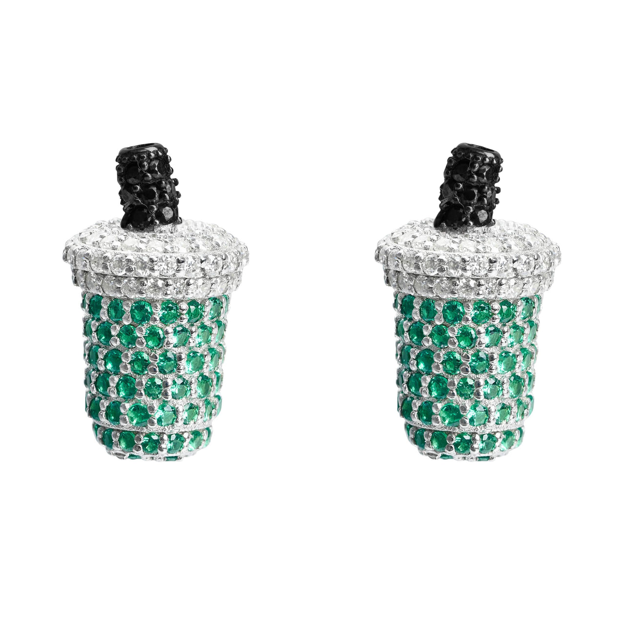 Iced Matcha Stoneset Studs