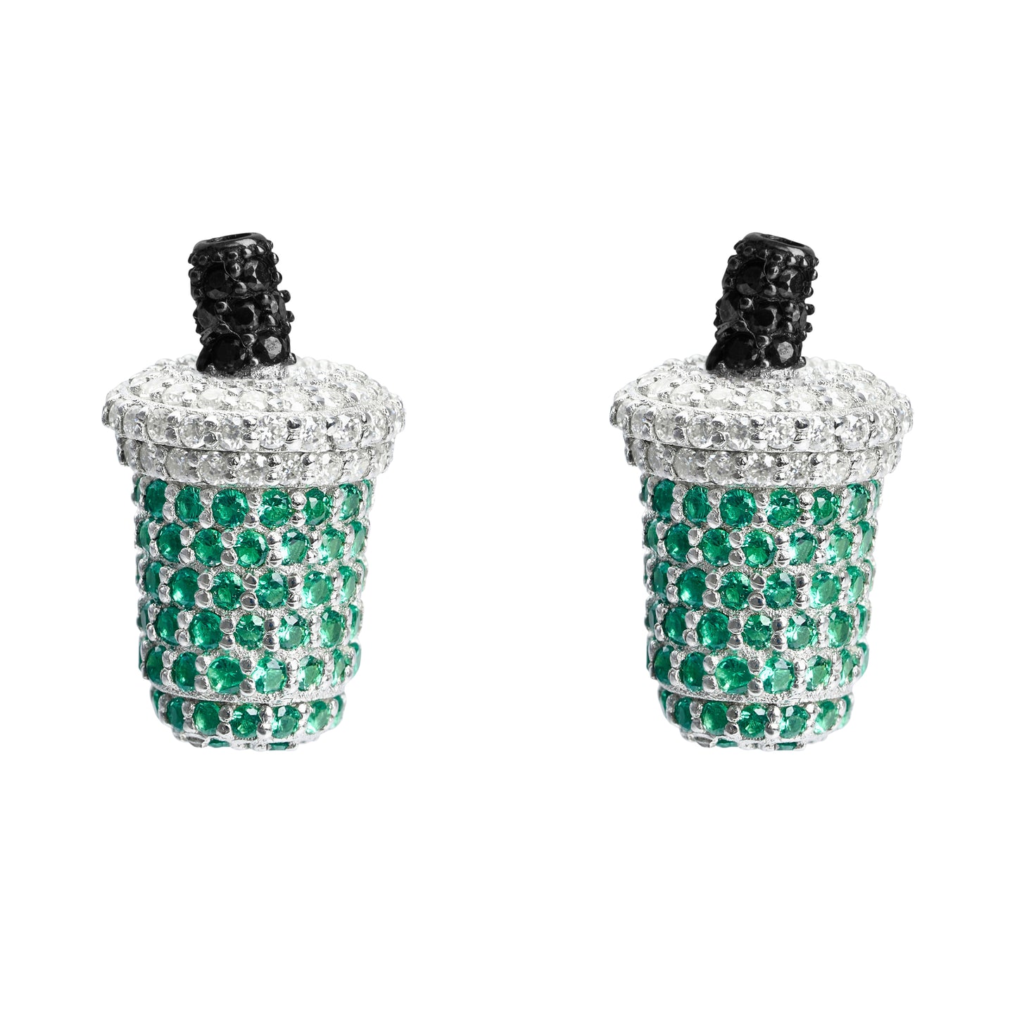 Iced Matcha Stoneset Studs