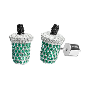 Iced Matcha Stoneset Studs