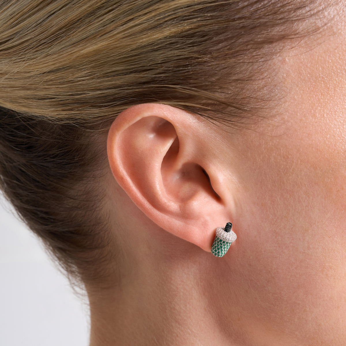 Iced Matcha Stoneset Studs