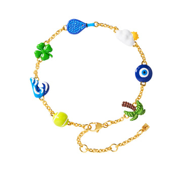 Riviera Mini Charm Bracelet (Gold)