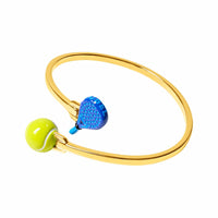 Padel & Tennis Ball Bangle (Gold)