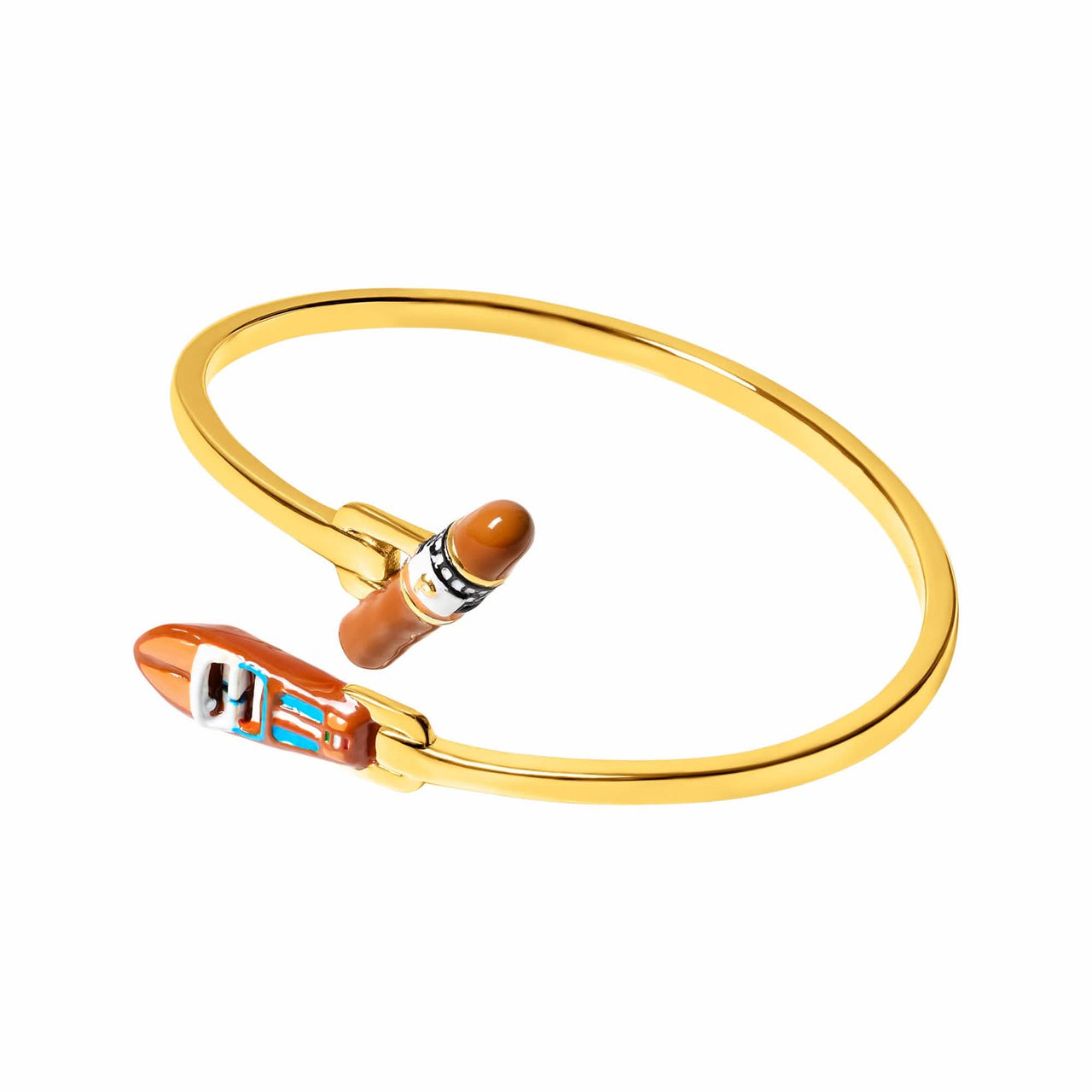 Cigar & Bateau Bangle (Gold)