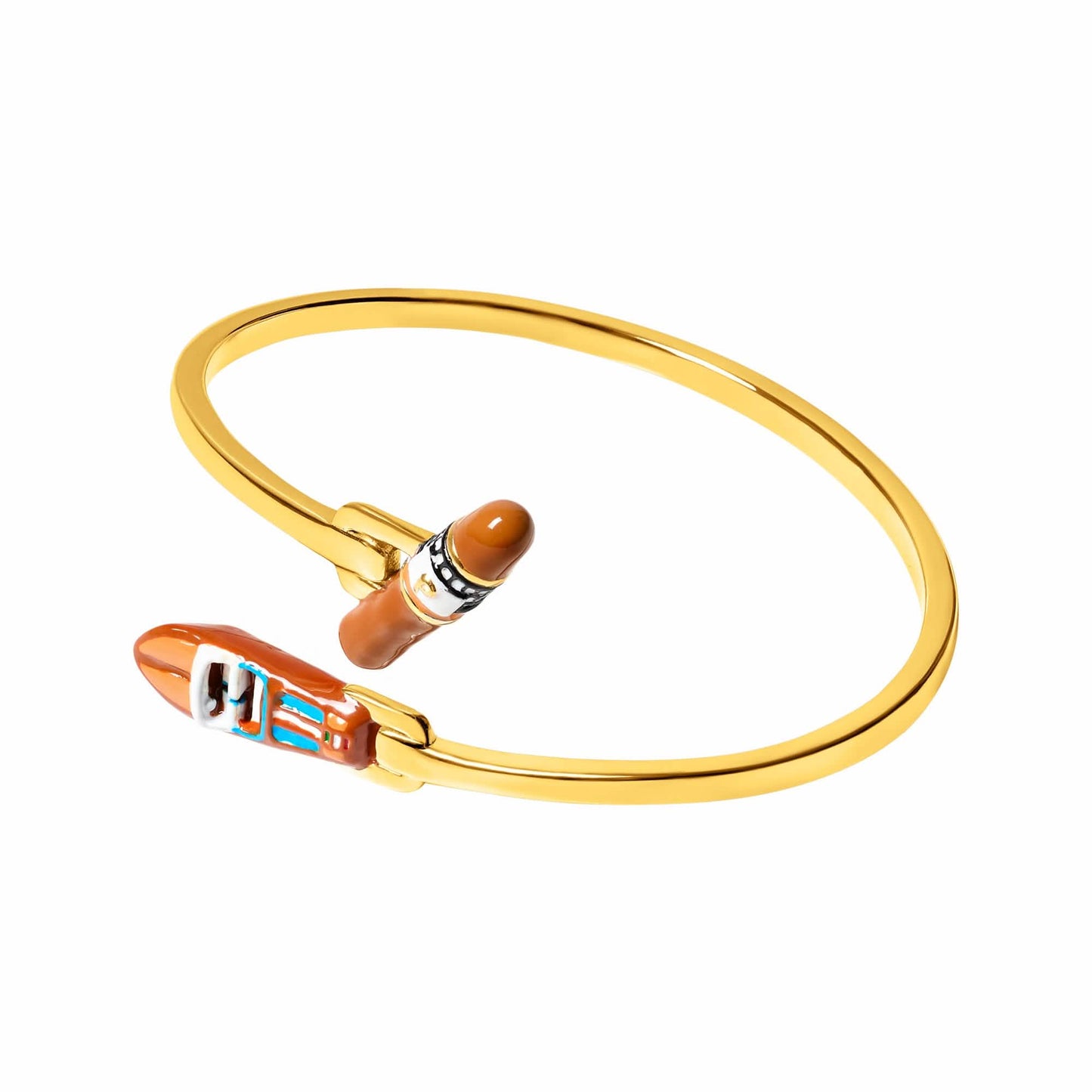 Cigar & Bateau Bangle (Gold)