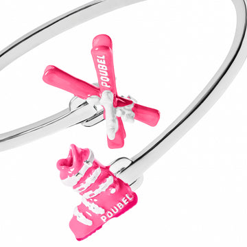Pink Skis & Pink Ski Boot Bangle