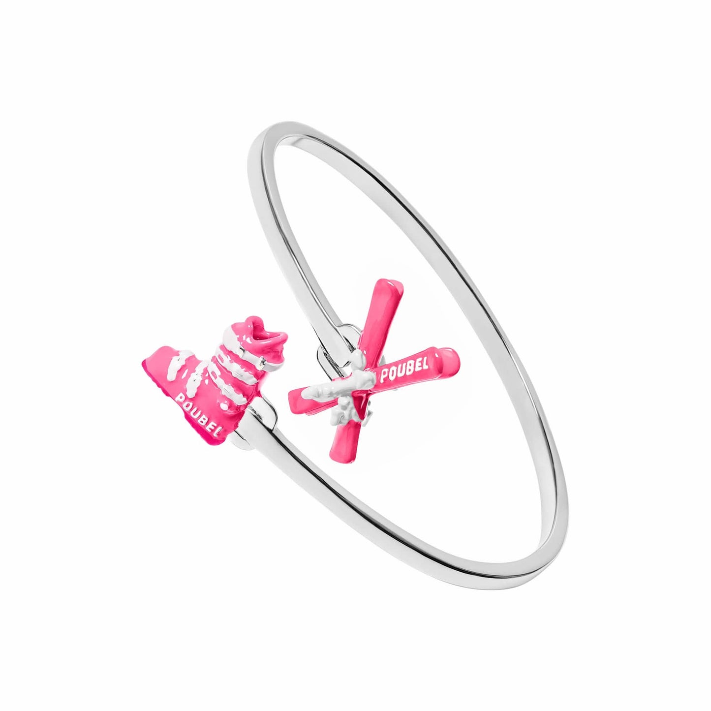 Pink Skis & Pink Ski Boot Bangle