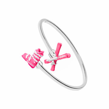 Pink Skis & Pink Ski Boot Bangle