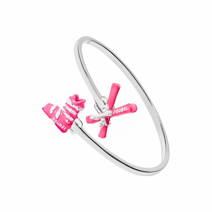 Pink Skis & Pink Ski Boot Bangle