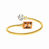 Dice & Backgammon Bangle (Gold)