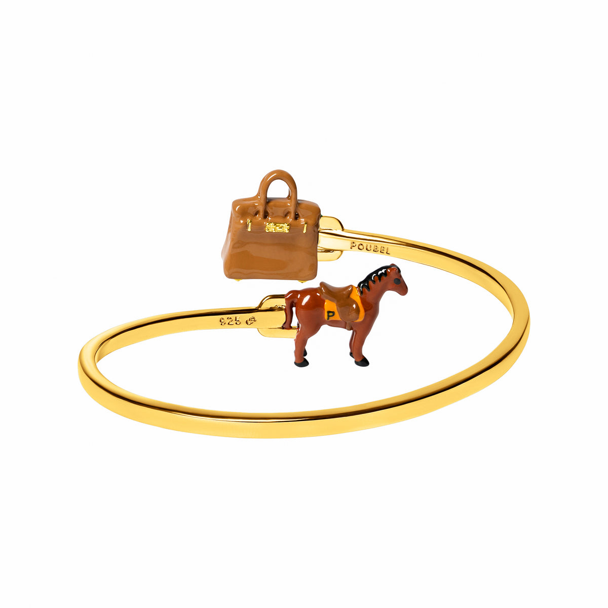 Horse & Bag Bangle (Gold)