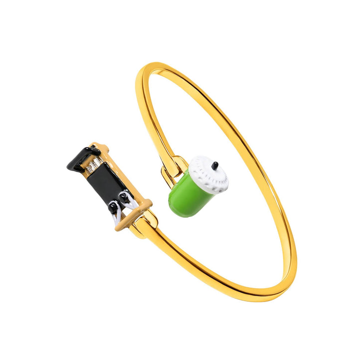 Iced Matcha & Pilates Bangle (Gold)