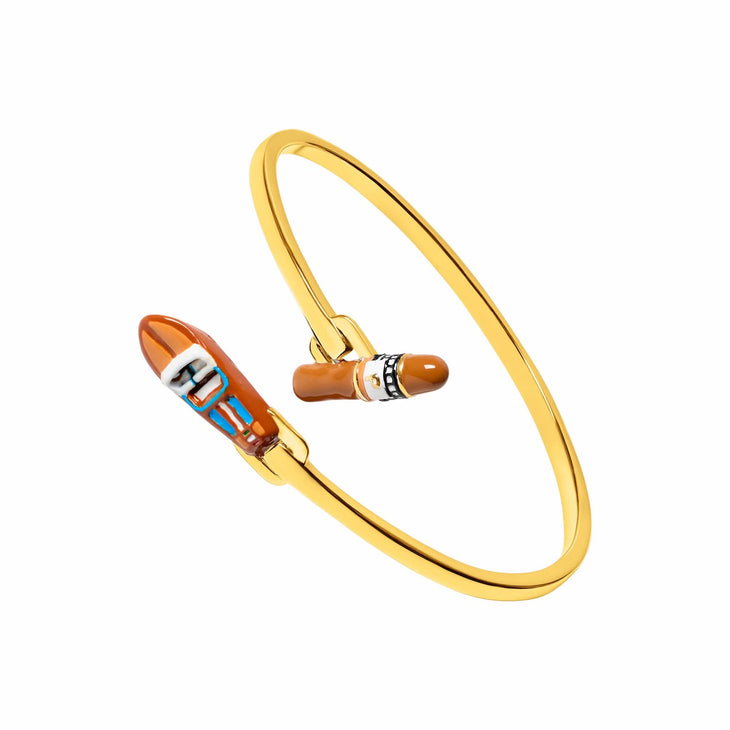 Cigar & Bateau Bangle (Gold)