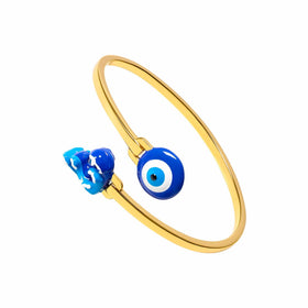 Evil Eye & La Mer Bangle (Gold)