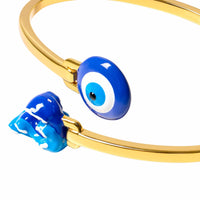 Evil Eye & La Mer Bangle (Gold)
