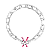 Pink Skis Charm