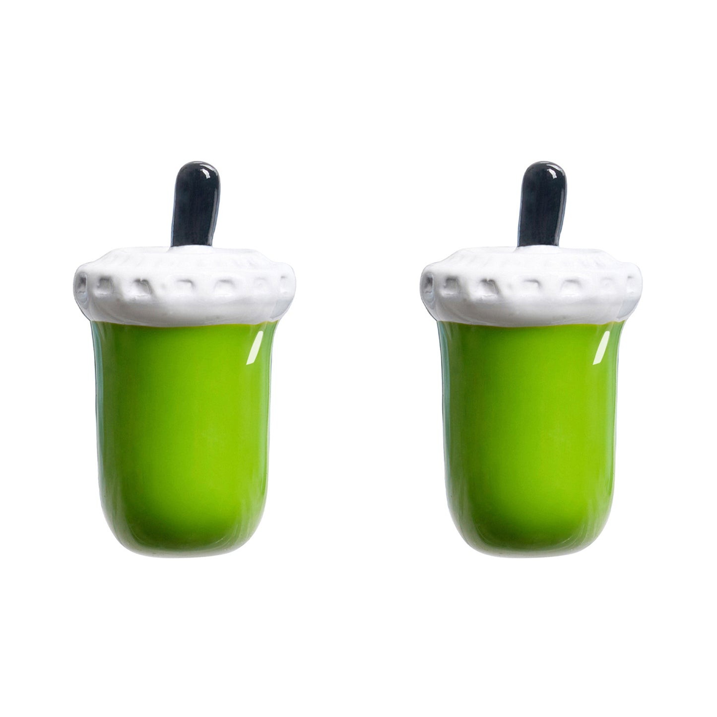 Iced Matcha Stud Earrings