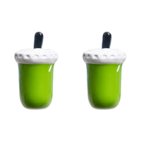 Iced Matcha Stud Earrings