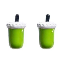 Iced Matcha Stud Earrings