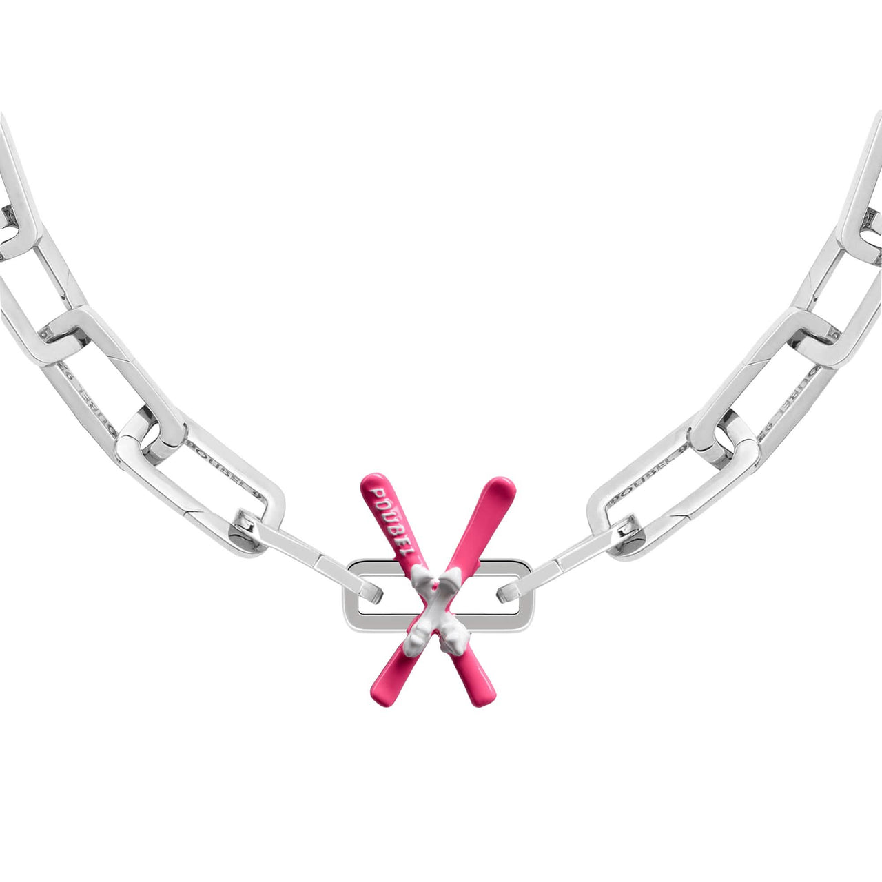 Pink Skis Charm