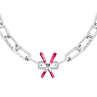 Pink Skis Charm