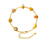 Caramel Mini Charm Bracelet (Gold)