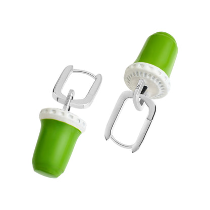 Iced Matcha Pendant Earrings