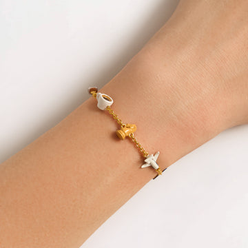Sardinia Mini Charm Bracelet (Gold)