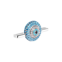 Baby Blue Evil Eye Stoneset Whoop Charm
