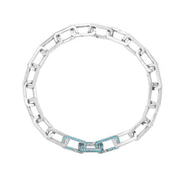 Blue Set-of-Three Stoneset Links