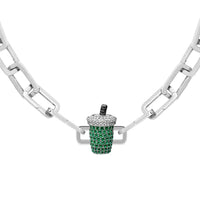 Iced Matcha Stoneset Charm