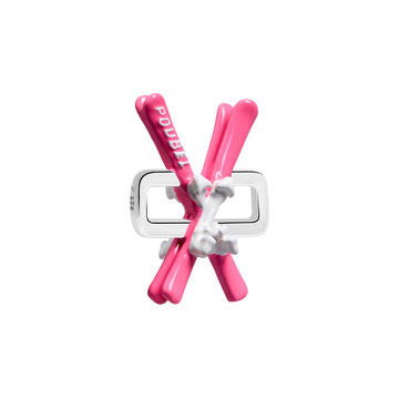 Pink Skis Charm