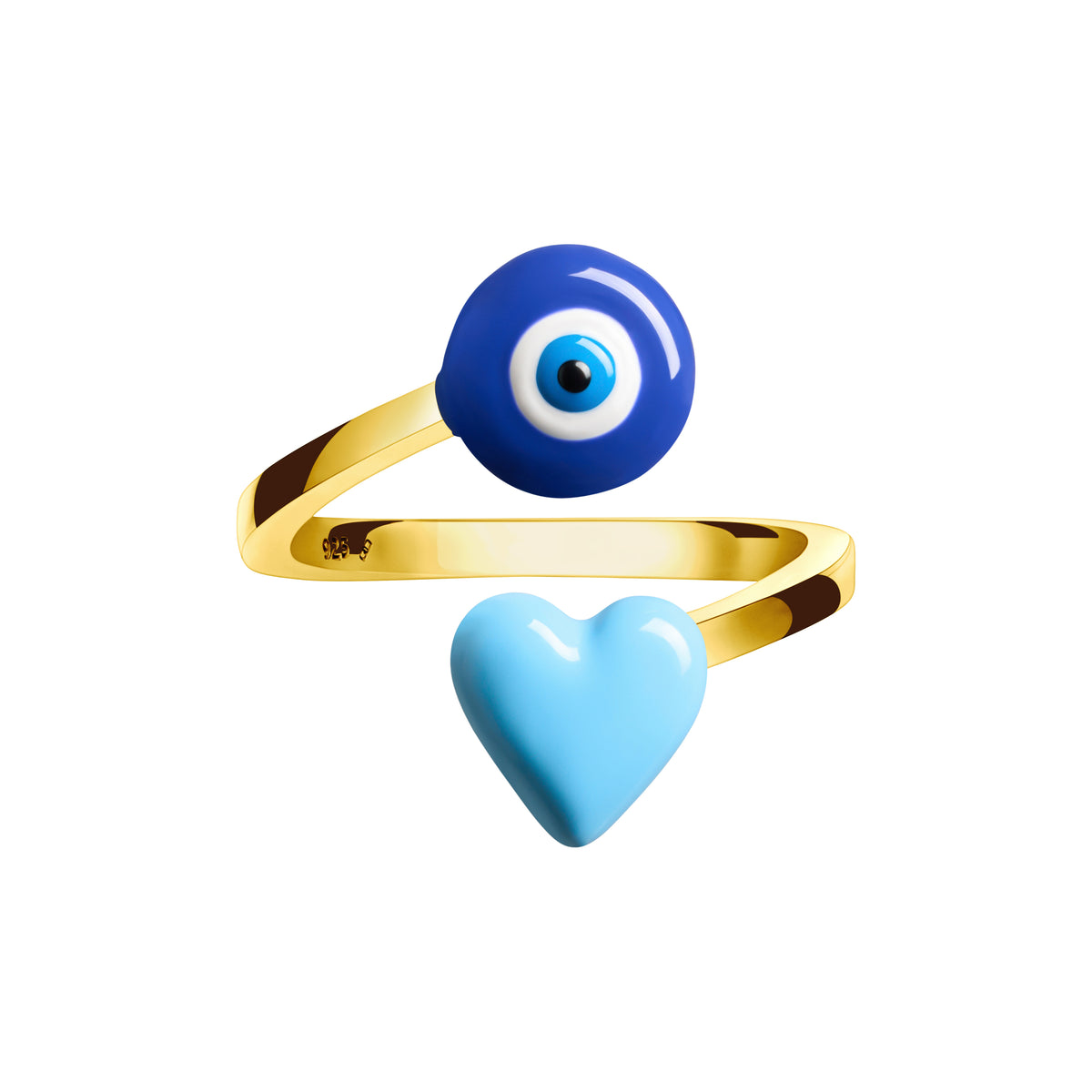 Evil Eye Wrap Ring (Gold)