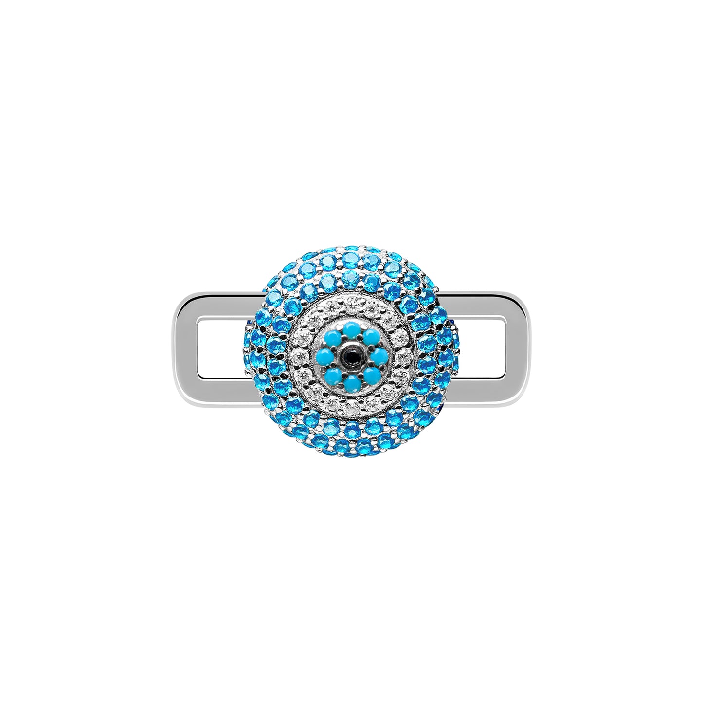 Baby Blue Evil Eye Stoneset Charm