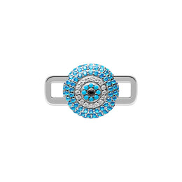 Baby Blue Evil Eye Stoneset Charm