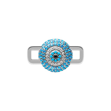 Baby Blue Evil Eye Stoneset Charm
