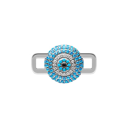 Baby Blue Evil Eye Stoneset Charm