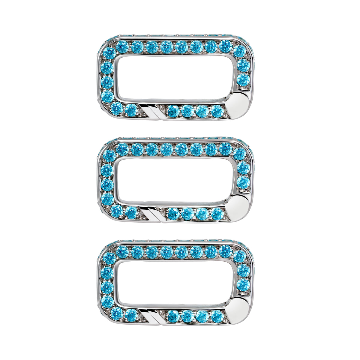 Blue Set-of-Three Stoneset Links