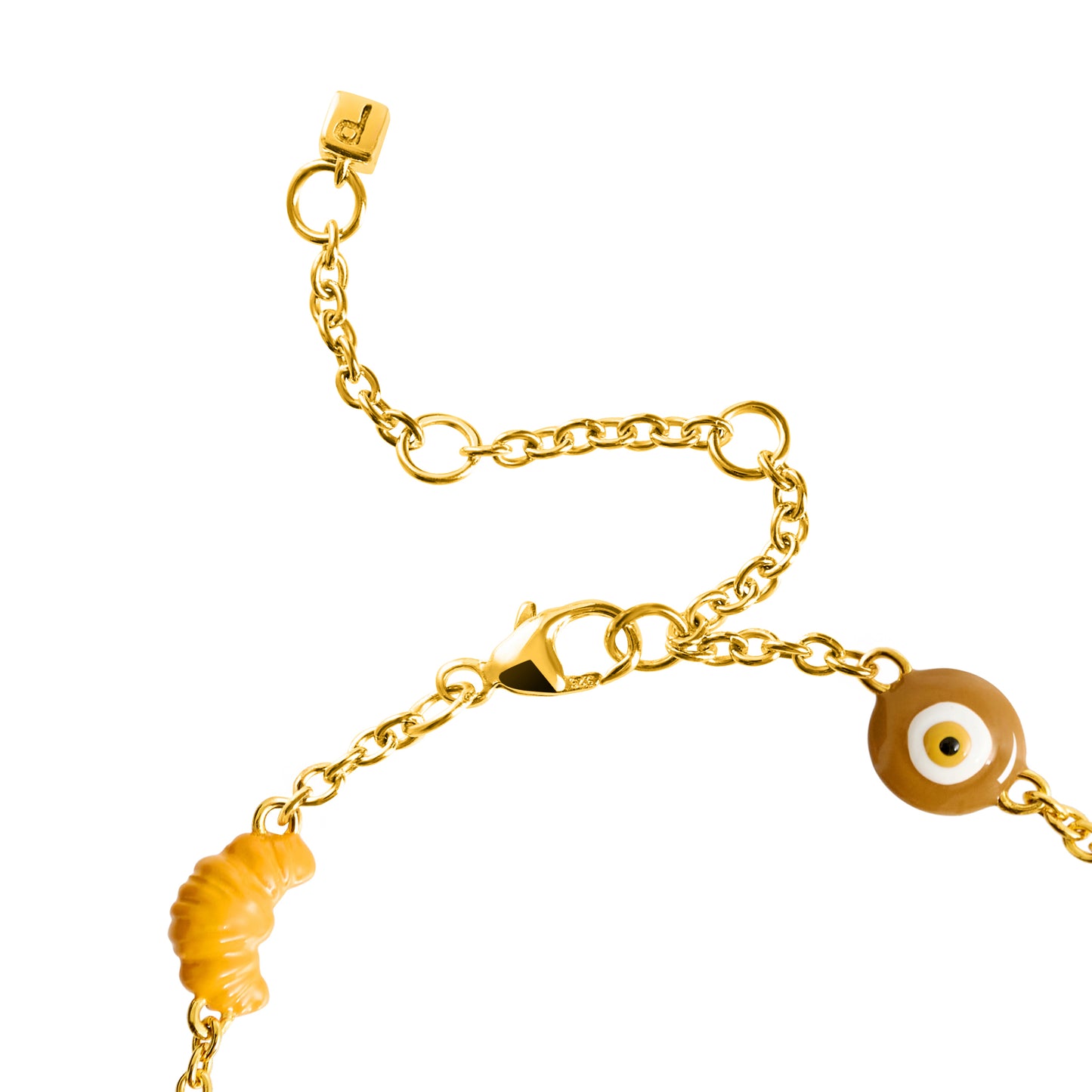 Caramel Mini Charm Bracelet (Gold)